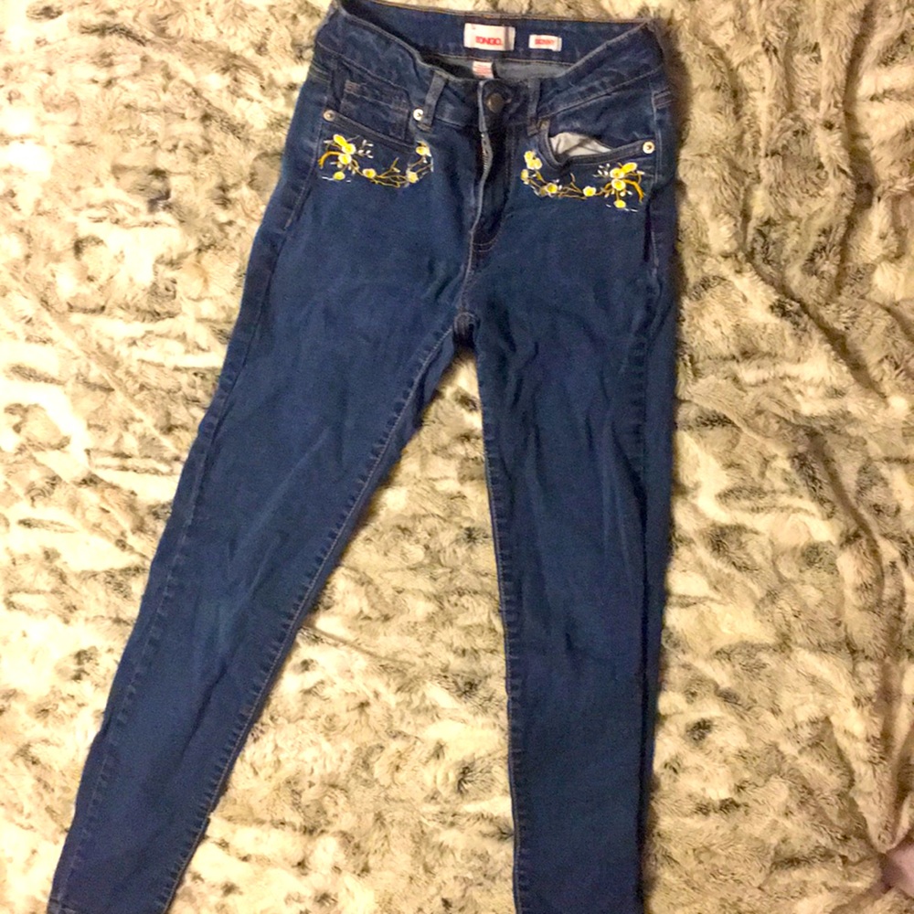 Embroidered Skinny Jeans